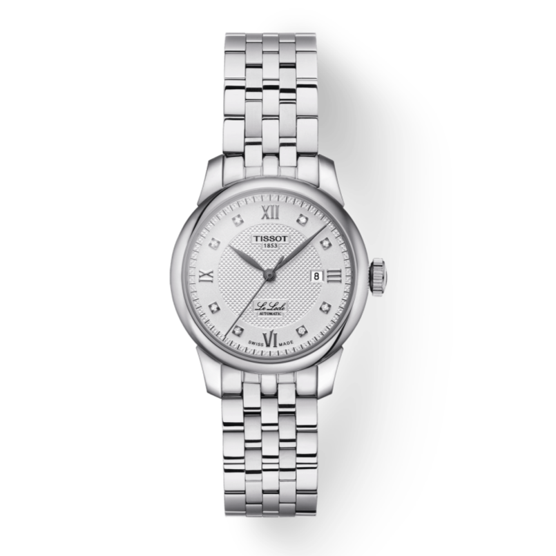 Tissot Le Locle Lady Automatic Diamonds Silver Dial Silver Steel Strap Watch For Women - T006.207.11.036.00