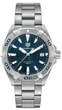 Tag Heuer Aquaracer Blue Dial Silver Steel Strap Watch for Men - WBD1112.BA0928