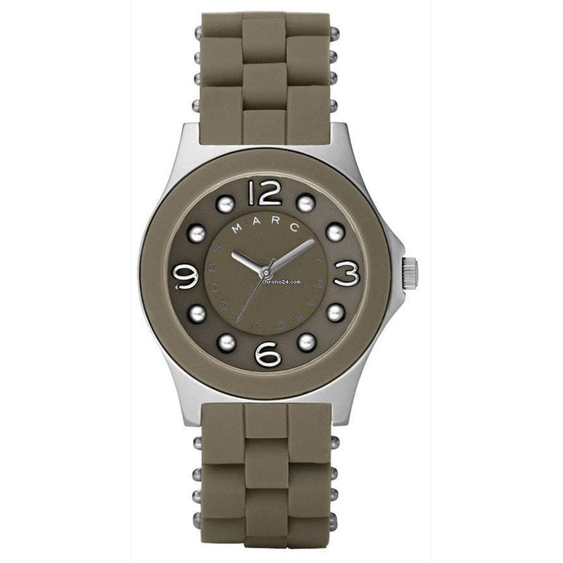 Marc Jacobs Pelly Grey Dial Grey Silicone Strap Watch for Women - MBM2539