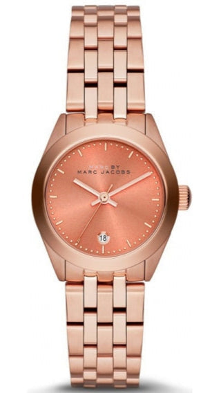 Marc Jacobs Peeker Pink Dial Rose Gold Stainless Steel Strap Watch for Women - MBM3377