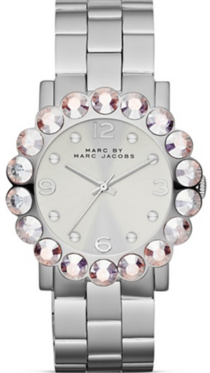Marc Jacobs Amy Silver Dial Silver Steel Strap Watch for Women - MBM3222