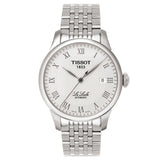 Tissot T Classic Le Locle Automatic White Dial Silver Steel Strap Watch For Men - T41.1.483.33