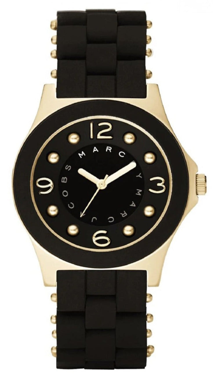 Marc Jacobs Pelly Black Dial Black Silicone Strap Watch for Women - MBM2540