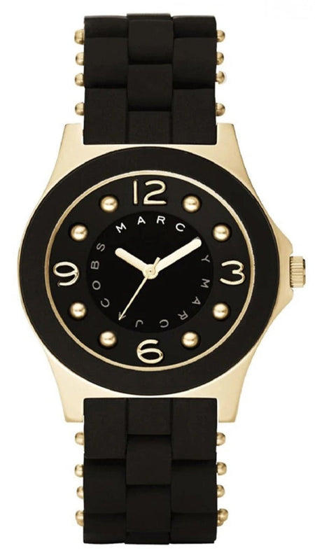 Marc Jacobs Pelly Black Dial Black Silicone Strap Watch for Women - MBM2540