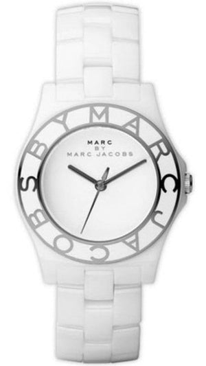 Marc Jacobs Marc White Dial White Ceramic Strap Watch for Women - MBM9500