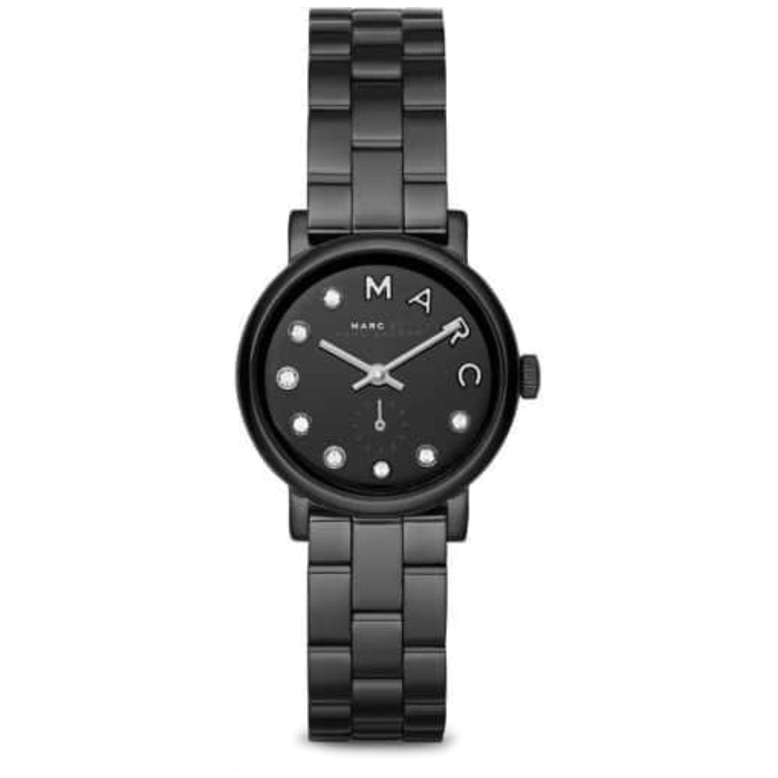 Marc Jacobs Marc Black Dial Black Steel Strap Watch for Women - MBM8673
