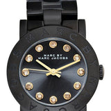 Marc Jacobs Amy Black Dial Black Steel Strap Watch for Women - MBM8595