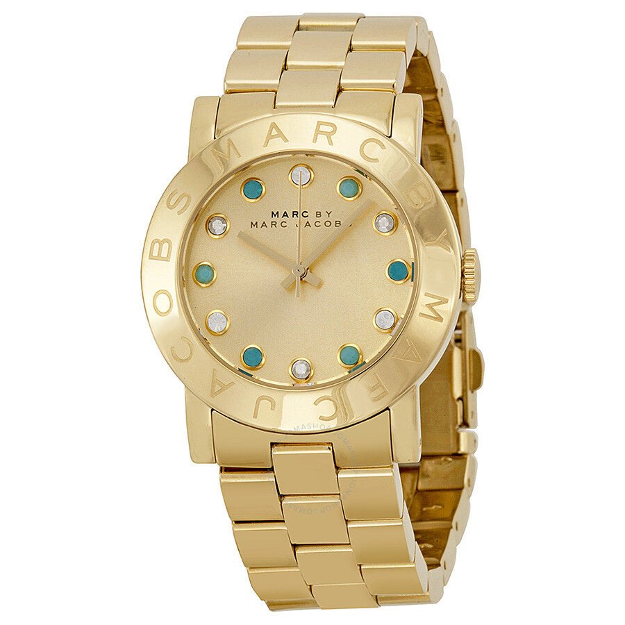 Marc Jacobs Amy Dexter Gold Dial Gold Steel Strap Watch for Women - MBM3215