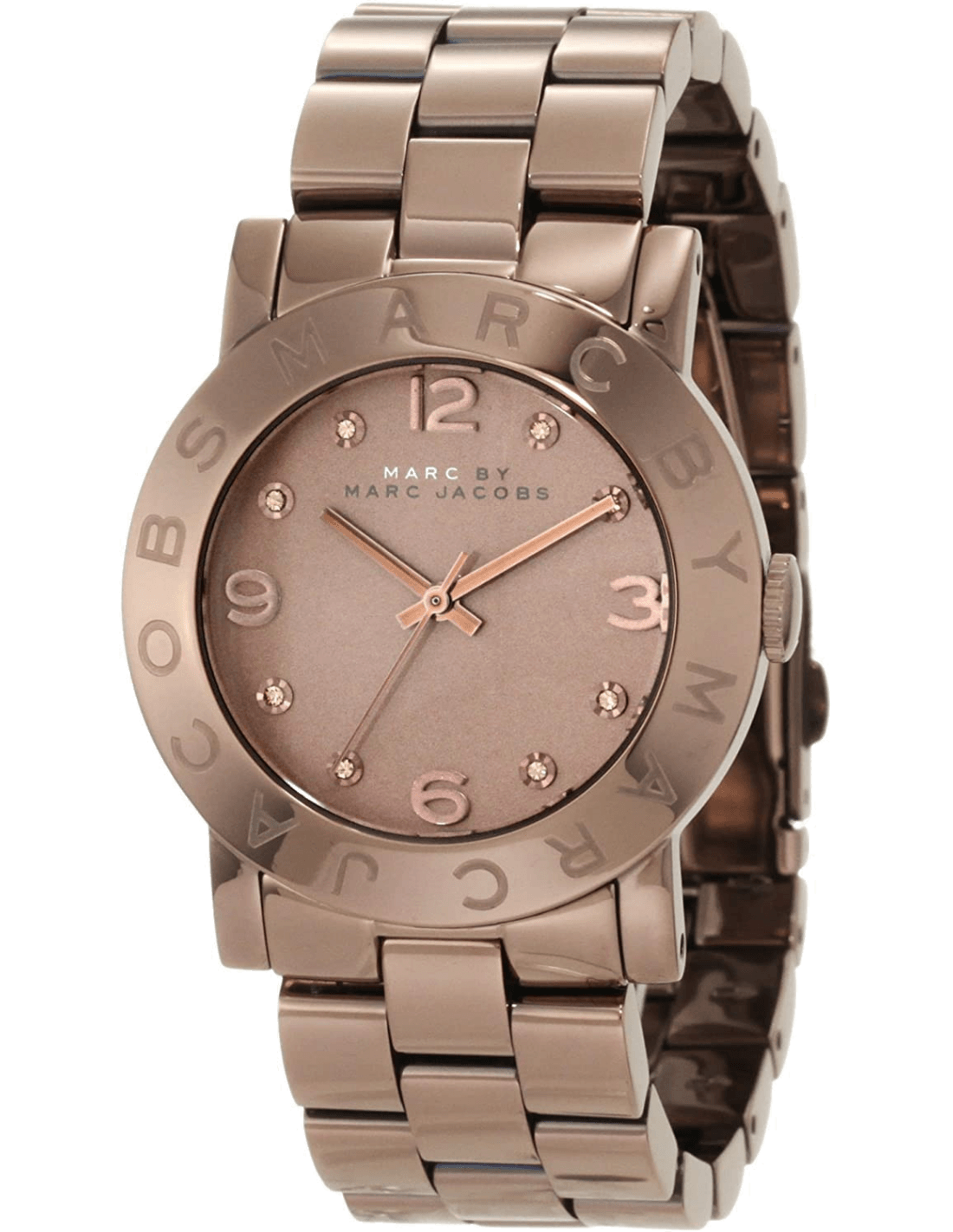 Marc Jacobs Amy Brown Dial Brown Steel Strap Watch for Women - MBM3119