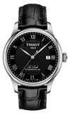 Tissot Le Locle Powermatic 80 Black Dial Black Leather Strap Watch For Men - T006.407.16.053.00