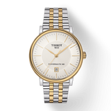 Tissot Carson Premium Powermatic 80 White Dial Two Tone Steel Strap Watch For Men - T122.407.22.031.00