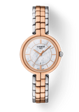 Tissot T Lady Flamingo Mother of Pearl White Dial Two Tone Steel Strap Watch For Women - T094.210.22.111.00