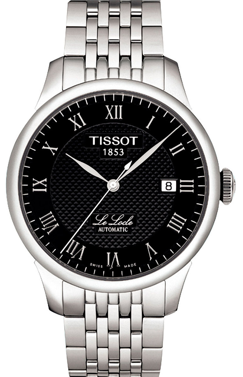 Tissot Le Locle Automatic Black Dial Silver Steel Strap Watch For Men - T41.1.483.53