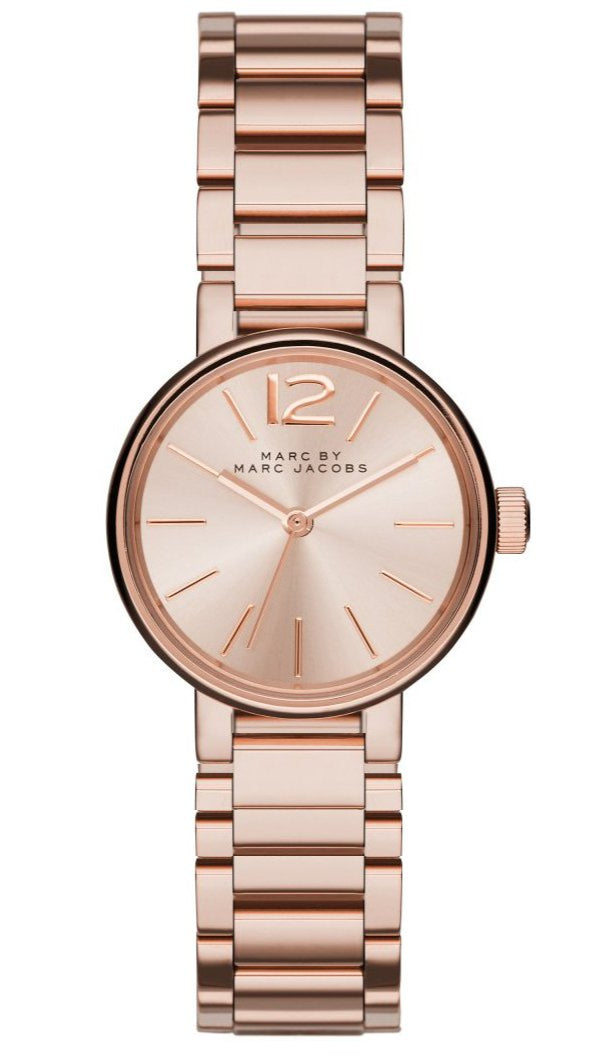 Marc Jacobs Peggy Rose Gold Dial Rose Gold Steel Strap Watch for Women - MBM3406