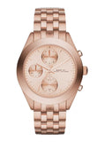 Marc Jacobs Peeker Chronograph Rose Gold Dial Rose Gold Steel Strap Watch for Women - MBM3394
