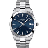 Tissot Gentleman Blue Dial Silver Steel Strap Watch For Men - T127.410.11.041.00
