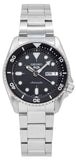 Seiko 5 Sports SKX Automatic Black Dial Silver Steel Strap Watch For Men - SRPK29K1