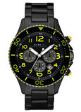 Marc Jacobs Rock Chronograph Black Dial Black Steel Strap Watch for Men - MBM5026