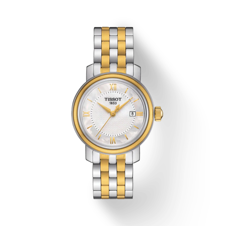 Tissot T Classic Bridgeport Lady White Mother of Pearl Dial Watch For Women - T097.010.22.118.00