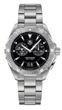 Tag Heuer Aquaracer Quartz Black Dial Silver Steel Strap Watch for Men - WAY111Z.BA0928