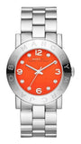 Marc Jacobs Amy Red Dial Silver Steel Strap Watch for Women - MBM3302