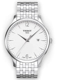 Tissot T Classic Tradition White Dial Silver Steel Strap Watch For Men - T063.610.11.037.00