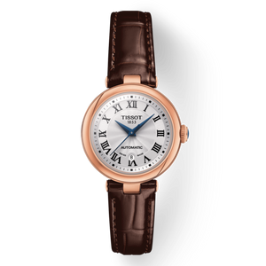 Tissot Bellissima Automatic Silver Dial Brown Leather Strap Watch For Women - T126.207.36.013.00