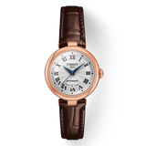 Tissot Bellissima Automatic Silver Dial Brown Leather Strap Watch For Women - T126.207.36.013.00