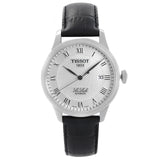 Tissot T Classic Le Locle Automatic Silver Dial Black Leather Strap Watch For Men - T41.1.423.33