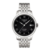 Tissot T Classic Le Locle Powermatic 80 Black Dial Silver Steel Strap Watch For Women - T41.1.483.53