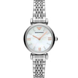 Emporio Armani Donna Mother of Pearl Dial Silver Steel Strap Watch For Women - AR11204