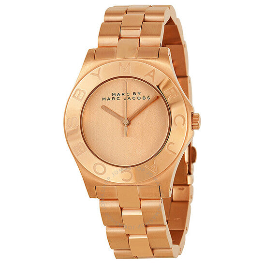 Marc Jacobs Blade Rose Gold Dial Rose Gold Steel Strap Watch for Women - MBM3127