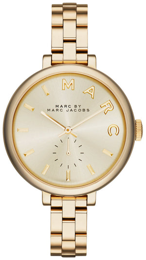 Marc Jacobs Sally Champagne Gold Dial Gold Steel Strap Watch for Women - MBM3363