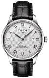 Tissot Le Locle Powermatic 80 Silver Dial Black Leather Strap Watch For Men - T006.407.16.033.00