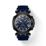 Tissot T Race Chronograph Blue Dial Blue Silicone Strap Watch For Men - T115.417.37.041.00