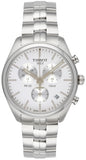 Tissot T Classic PR 100 Chronograph Silver Dial Silver Steel Strap Watch For Men - T101.417.11.031.00