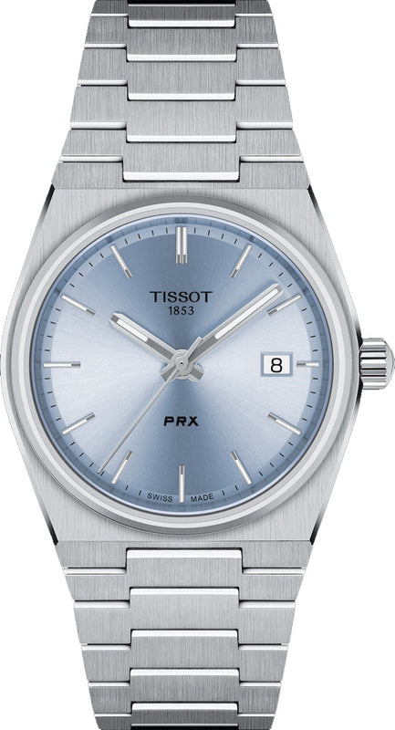 Tissot PRX Light Blue Dial Silver Steel Strap Watch For Women - T137.210.11.351.00
