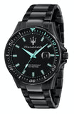 Maserati SFIDA Aqua Edition Analog Black Dial Black Steel Strap Watch For Men - R8853144001