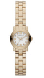 Marc Jacobs Amy Dinky White Dial Gold Steel Strap Watch for Women - MBM3226