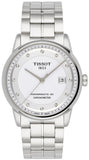 Tissot T Classic Luxury Powermatic 80 White Dial Silver Steel Strap Watch For Men - T086.408.11.016.00