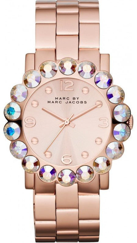 Marc Jacobs Amy Rose Gold Dial Rose Gold Steel Strap Watch for Women - MBM3223