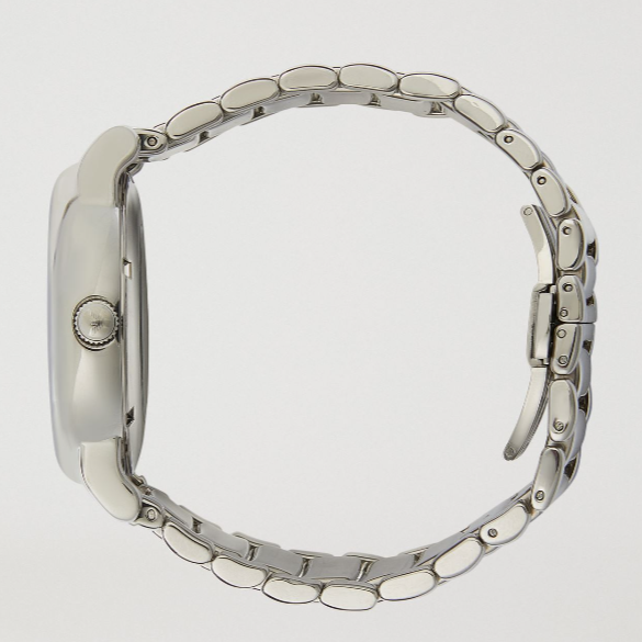 Emporio Armani Meccanico Automatic Silver Dial Silver Steel Strap Watch for Men - AR60006