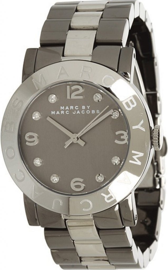 Marc Jacobs Amy Grey Dial Grey Steel Strap Watch for Women - MBM3196