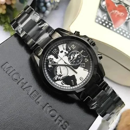 Michael Kors Bradshaw Hungry Black Dial Black Steel Strap Watch for Women - MK6271