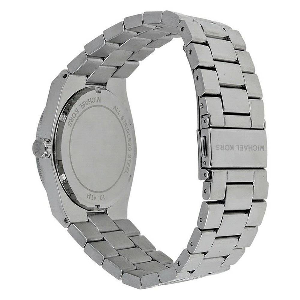 Michael Kors Channing Diamonds Black Dial Silver Steel Strap Watch for Women - MK6089