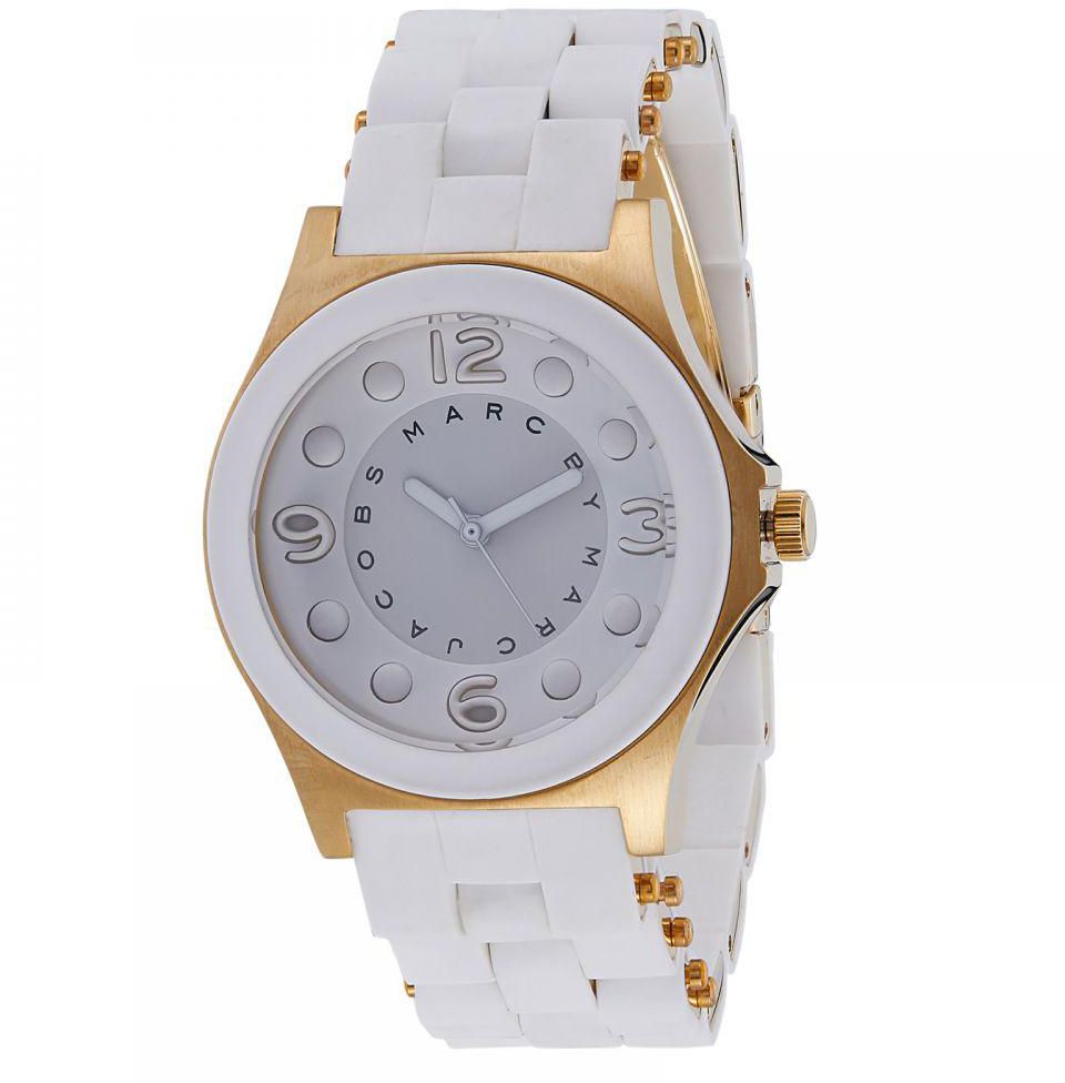 Marc Jacobs Pelly White Dial White Silicone Strap Watch for Women - MBM2526