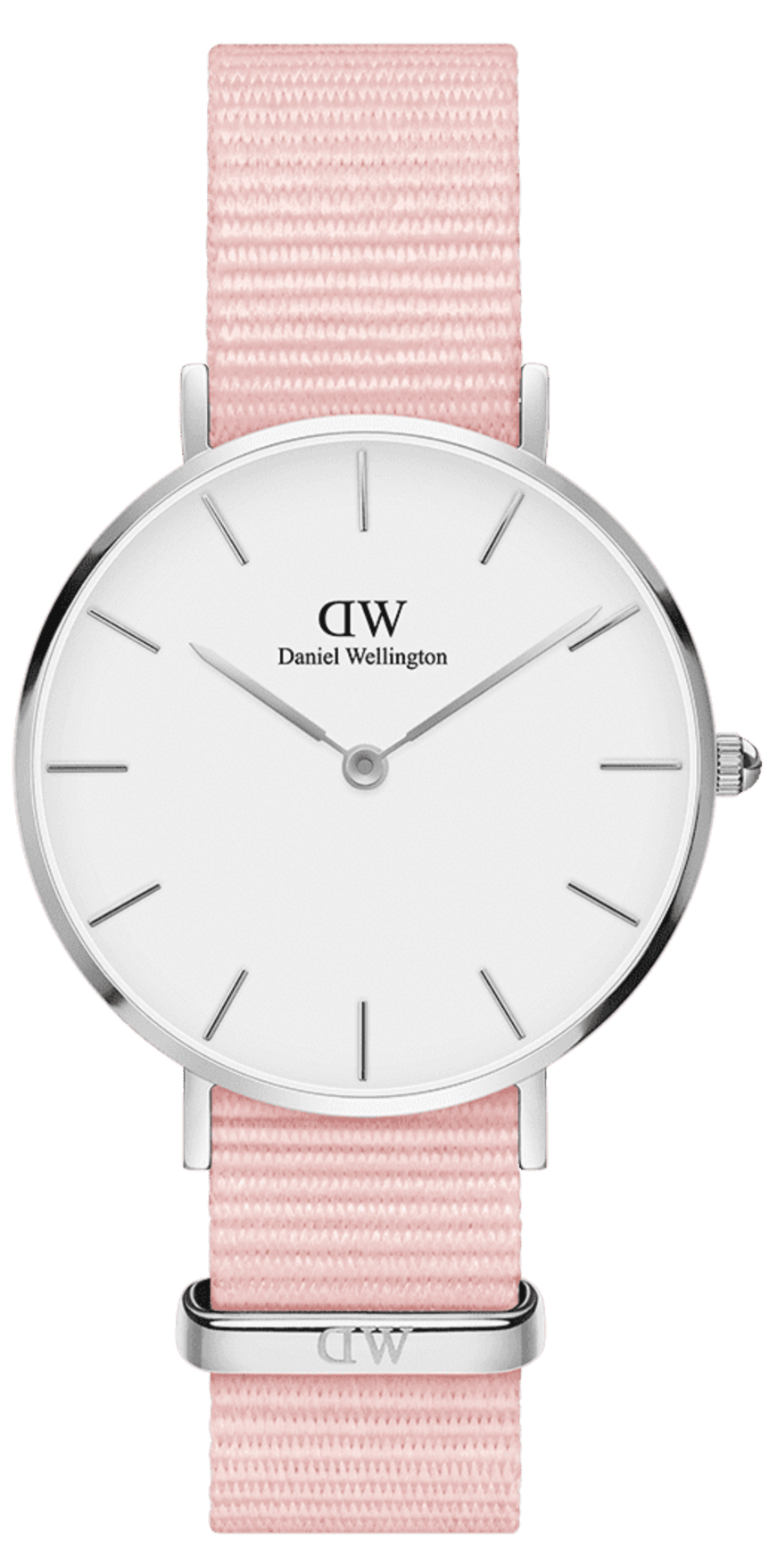 Daniel Wellington Classic Petite Rosewater White Dial Pink NATO Strap Watch For Women - DW001000318