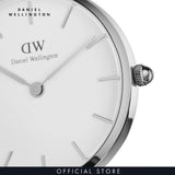 Daniel Wellington Classic Petite Cornwall White Dial Black Nylon Strap Watch For Women - DW00100252