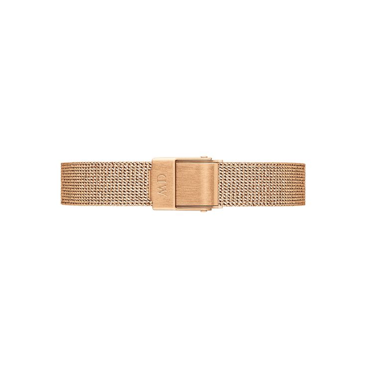 Daniel Wellington Quadro Melrose Black Dial Rose Gold Mesh Bracelet Watch For Women - DW00100432