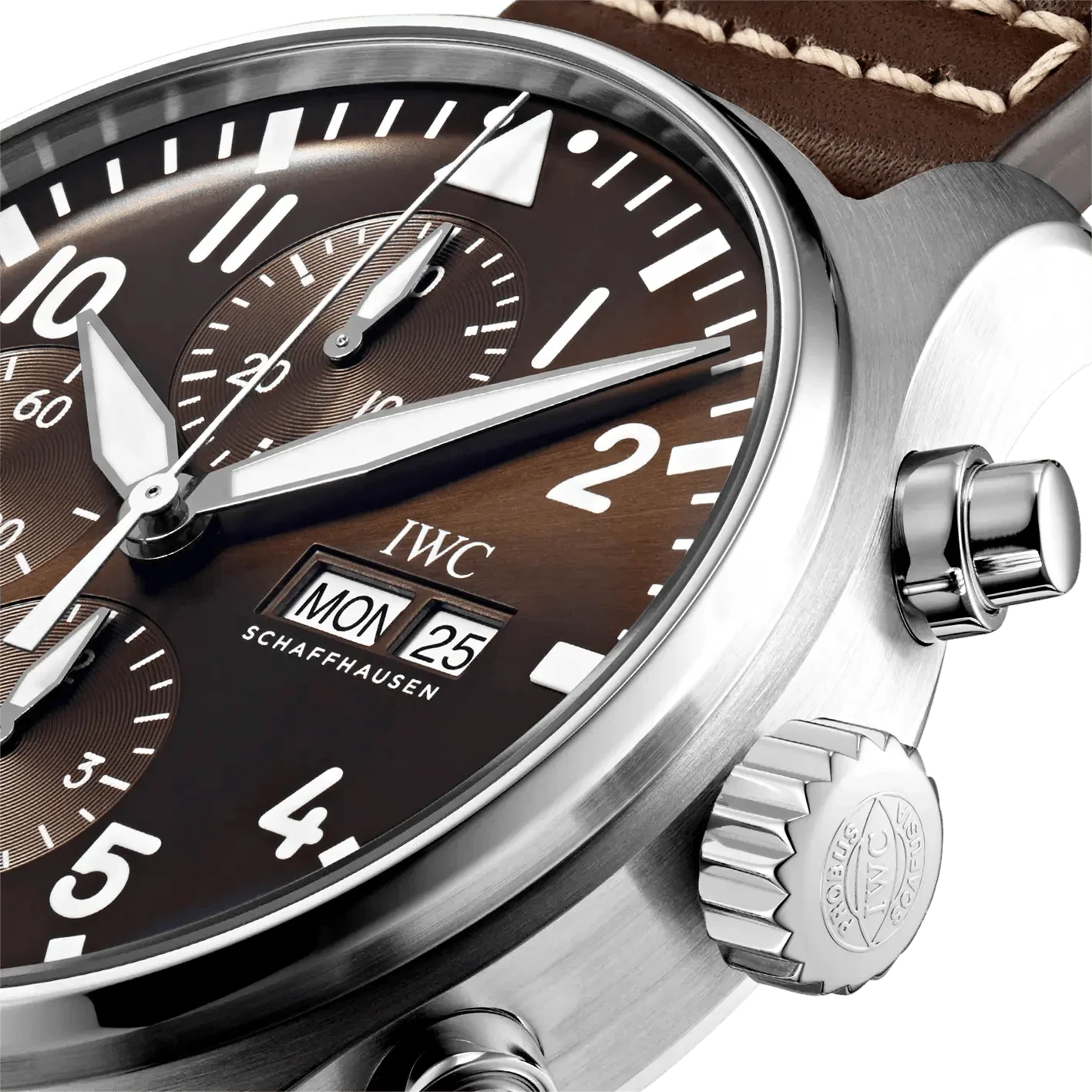 IWC Pilot's Watch Chronograph Edition Brown Dial Brown Leather Strap Watch for Men - IW377713